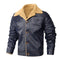 Jaqueta Masculina de Couro Casual Elegante Caimento Moderno