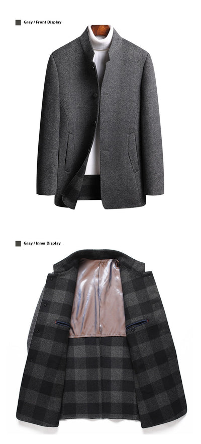 Abrigo de Lana Reversible para Hombre - Corte Medio - Image 15