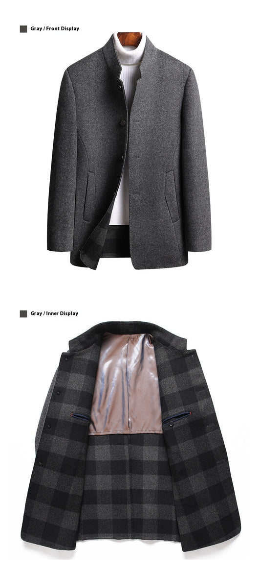 Abrigo de Lana Reversible para Hombre - Corte Medio - Image 15