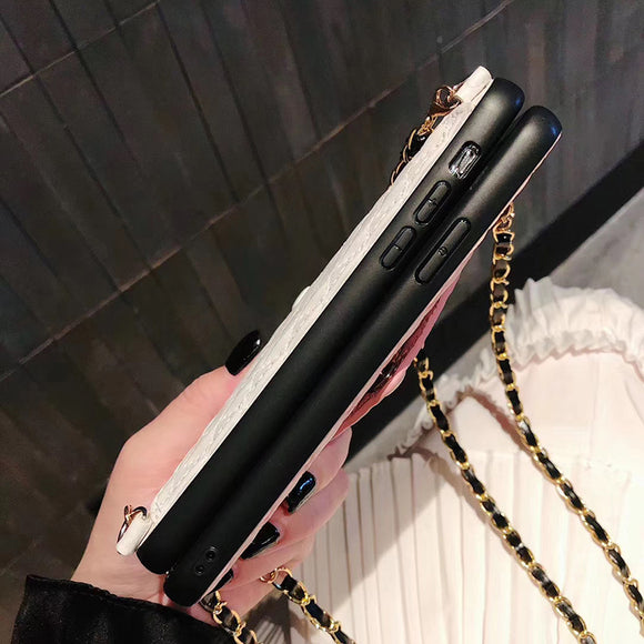 Funda para Celular con Diseño de Diamante y Compartimento para Tarjetas