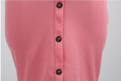 Conjunto Femenino Elegante Hombros Descubiertos con Botones - Falda y Blusa Ajustada - Image 19