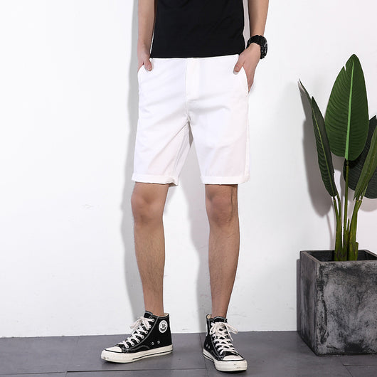 Shorts Casuales de Algodón para Hombre - Colores Sólidos - Image 9