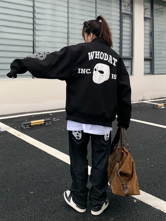 Chaqueta Suelta Estilo Street con Letras - Image 17