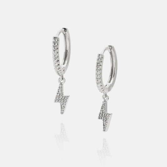 Aretes de Circonita Rayo Elegantes - Accesorios de Moda para Mujer - Image 2