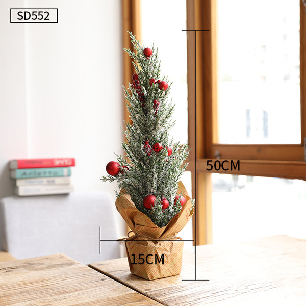 Árbol de Navidad Miniatura de Escritorio con Adornos Pequeños - Image 2