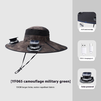 Gorra de Sombra Solar con Ventilador para Hombre - Ideal para Montaña y Pesca - Image 13