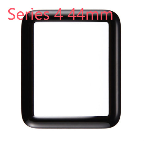 Black border screen protector for Apple Watch Series 4, 40mm, with clear center on a white background. - Image 6