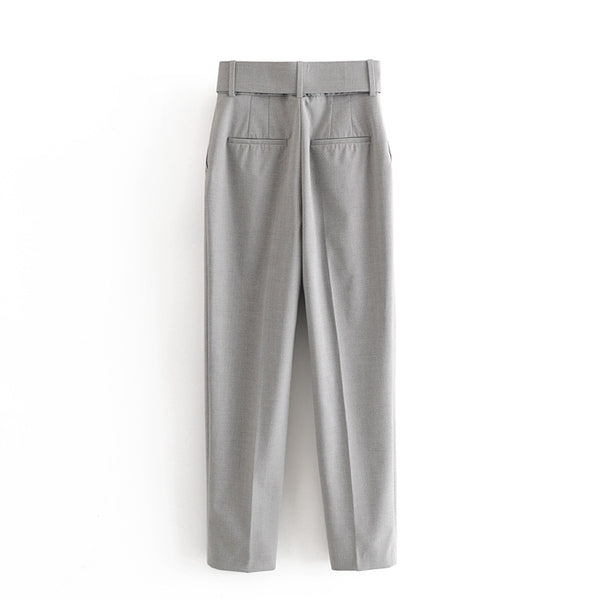 Pantalón Slim Ajustado para Mujer con Cinturón Incluido