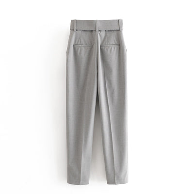 Pantalón Slim Ajustado para Mujer con Cinturón Incluido - Image 2