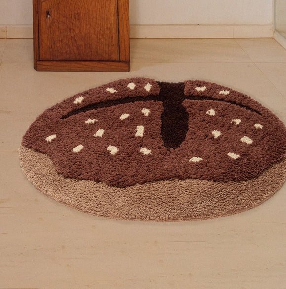 Tapete Decorativo de Piso con Diseño de Pan para Dormitorio