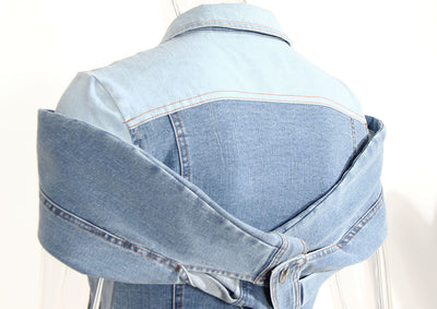 Camisa Denim Ajustada Efecto Reductor con Diseño Moderno - Image 9