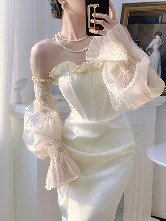 Vestido Blanco Elegante para Reuniones y Celebraciones - Image 10