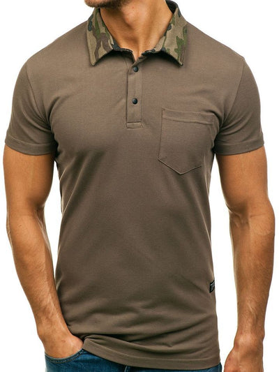 Polo Camuflado Slim Fit para Hombre - Camiseta Casual de Manga Corta - Image 10