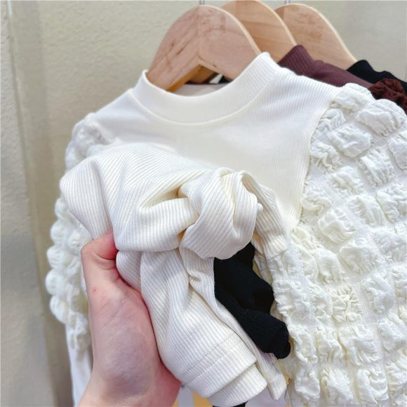 Blusa Blanca con Mangas Abullonadas