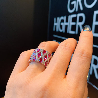 Anillo de Diamante Simulado Estilo Vintage para Mujer - Image 3