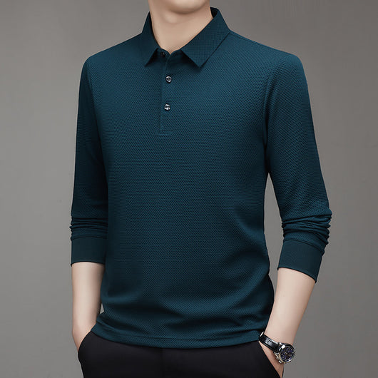 Camiseta Manga Larga Cuadros Panal Otoñal para Hombre - Image 6