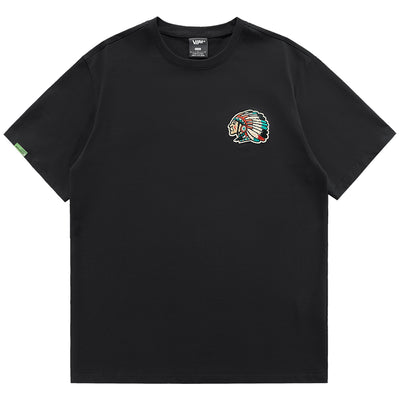 Camiseta Hombre Bordado Letras Americanas