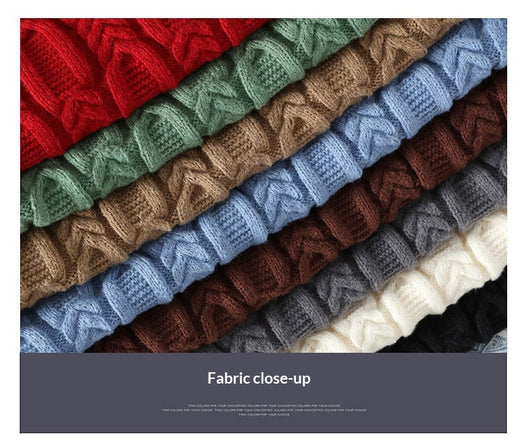 Suéter de Cuello Alto Trenzado para Hombre - Abrigo Casual y Cálido - Image 15