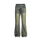 Jeans Vintage Holgados Teñidos Amarillo Barro para Hombre