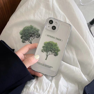 Funda Transparente Árbol Verde para Celular - Protección con Estilo Personalizado - Image 4
