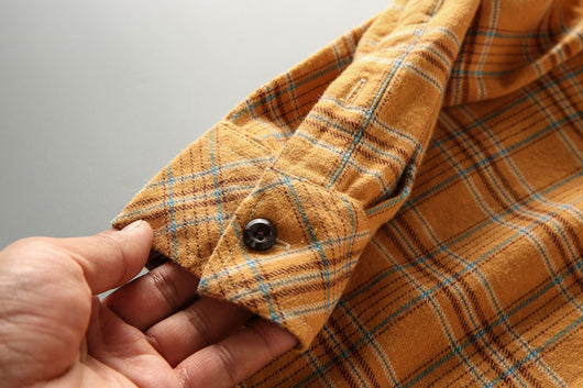Camisa Retro de Algodón Lavado con Textura Gruesa - Image 14