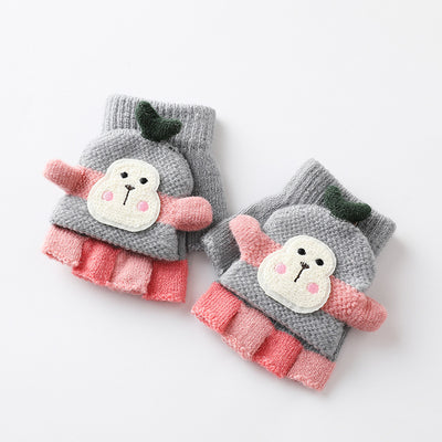 Guantes Tejidos Cortos Cálidos para Niños - Diseño Adorable - Image 3