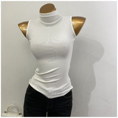 Chaleco sin Mangas Cuello Tortuga Estilo Coreano - Image 7