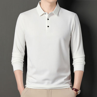 Camiseta Jacquard Manga Larga Otoño para Hombre Joven y Adulto - Image 11