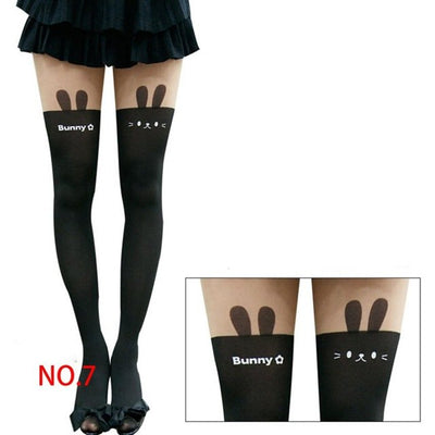 Medias Largas Estilo Harajuku con Diseño de Gato Kawaii - Image 6