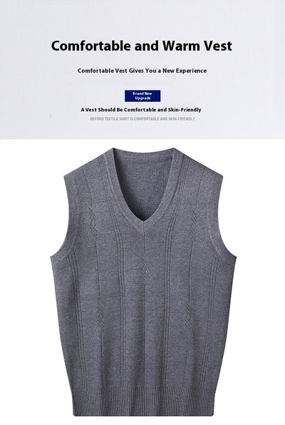 Chaleco Suelto Cuello V para Hombre Maduro - Comodidad Primavera y Otoño - Image 16