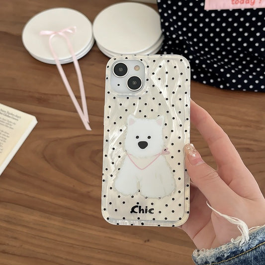 Funda para Teléfono West Highland con Lunares Coloridos
