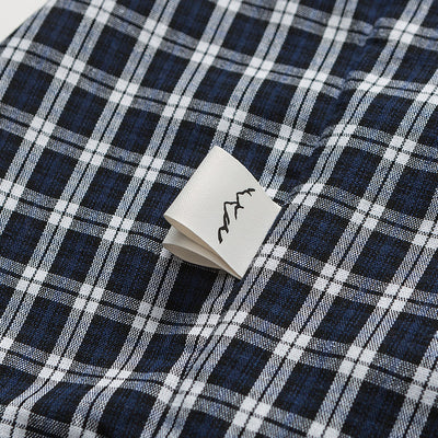 Camisa Retro Japonesa de Cuadros Patchwork con Contraste de Colores - Image 12
