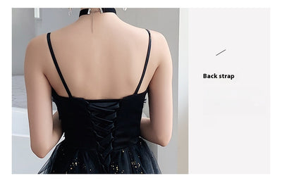 Vestido de Noche Negro Elegante de Diseño Exclusivo - Image 18