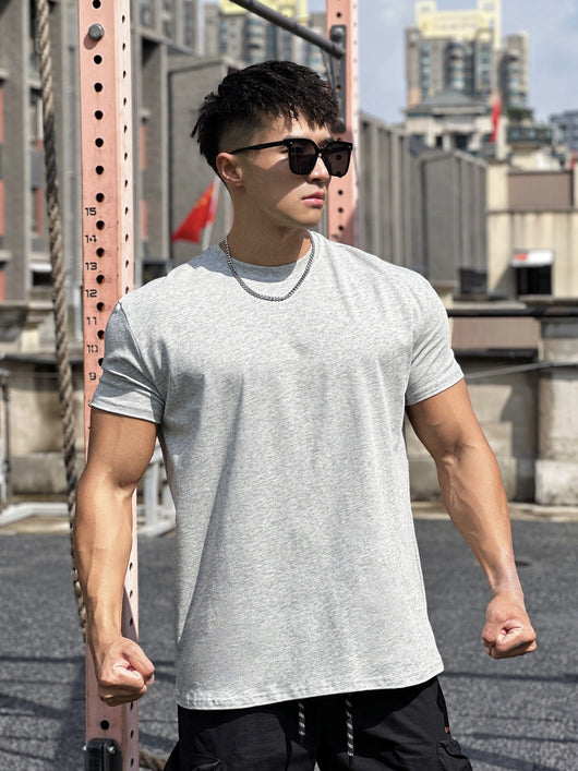 Camiseta Deportiva Suelta de Algodón para Hombre - Image 22