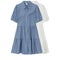 Vestido Azul Verano Suelto Ligero - Diseño Moderno con Detalles de Volantes