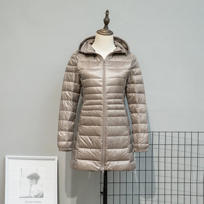 Chaqueta Acolchada Ligera Otoño Invierno Mujer Talla Grande Capucha Ajustada - Image 14