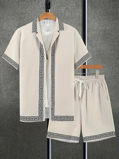 Camisa Casual de Manga Corta con Estampado Salvaje para Hombre - Image 7