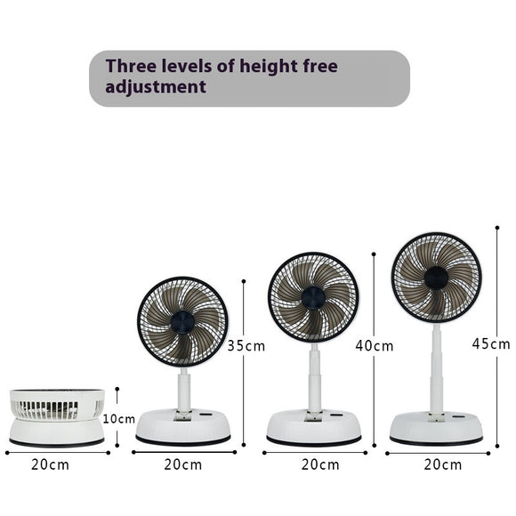 Ventilador de Escritorio Plegable y Portátil con Control Remoto