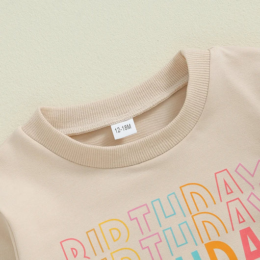 Sudadera Casual para Niña con Letras de Cumpleaños - Image 4