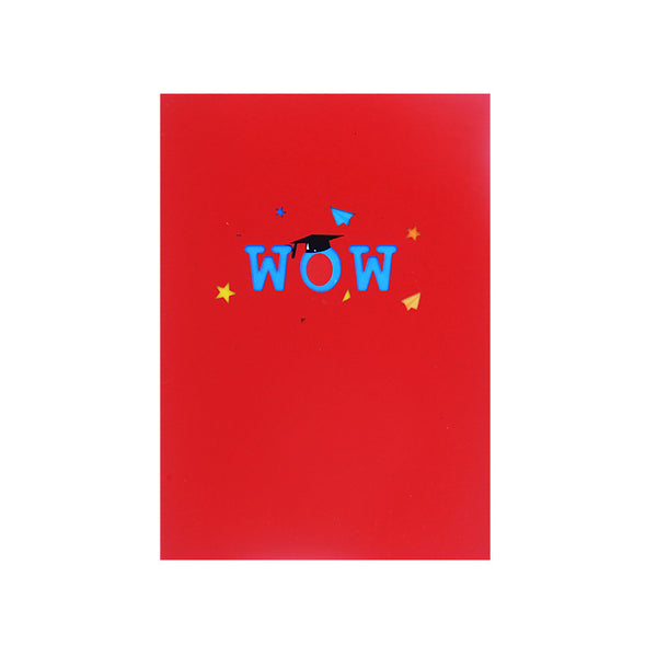 Tarjeta de Felicitación Emergente con Impresión a Color para Graduación