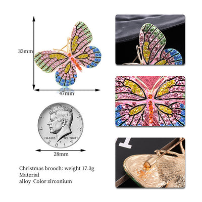 Broche Mariposa de Cristales Brillantes Estilo Europeo Premium - Image 11