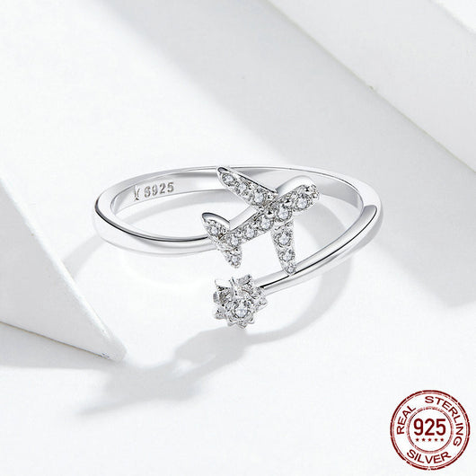 Anillo de Plata con Diseño de Avión - Joya Minimalista para Mujer - Image 4