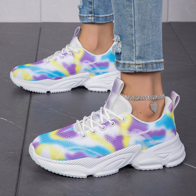 Tenis Casuales Floreados Talla Grande con Cordones - Image 19