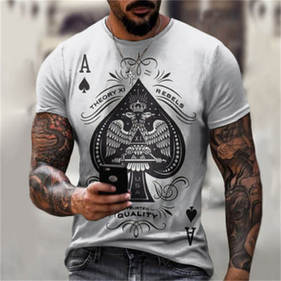 Camiseta Estampada Digital 3D Cuello Redondo Manga Corta - Image 11