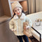 Chaqueta Casual de Invierno para Niñas con Cuello Polo Cálido