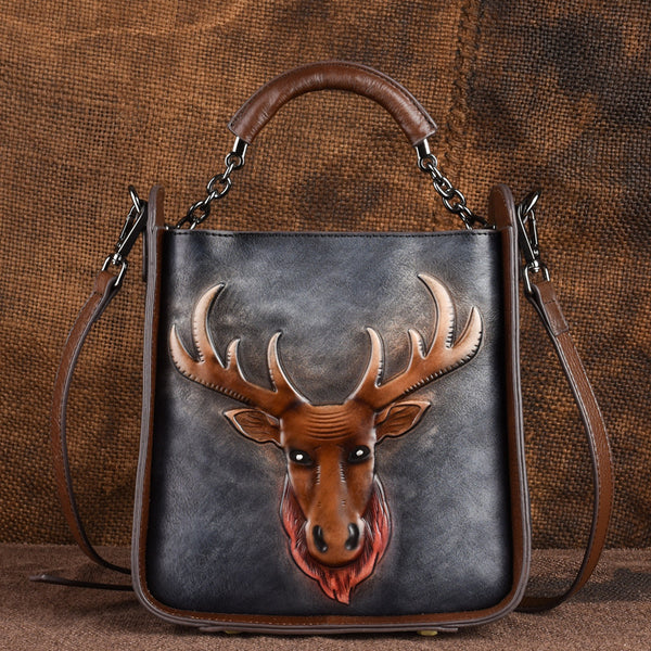 Bolso de Mano para Mujer con Textura Grabada en Relieve