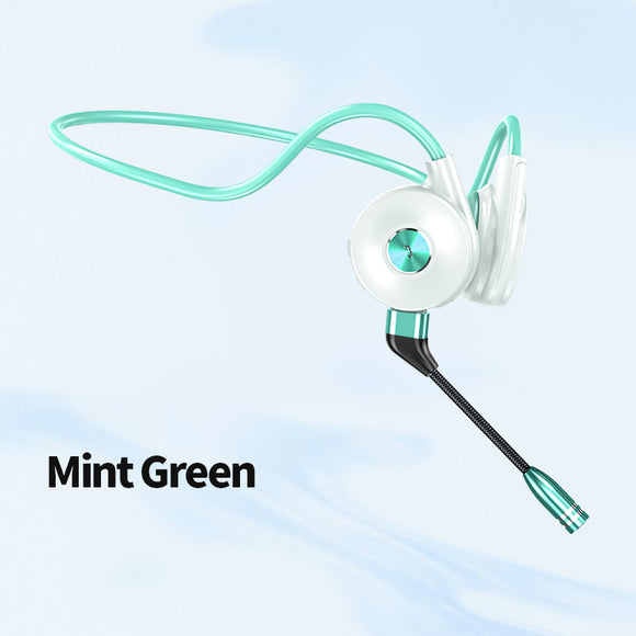 Auriculares de Conducción Ósea Bluetooth Estéreo con Correa Ajustable Desmontable