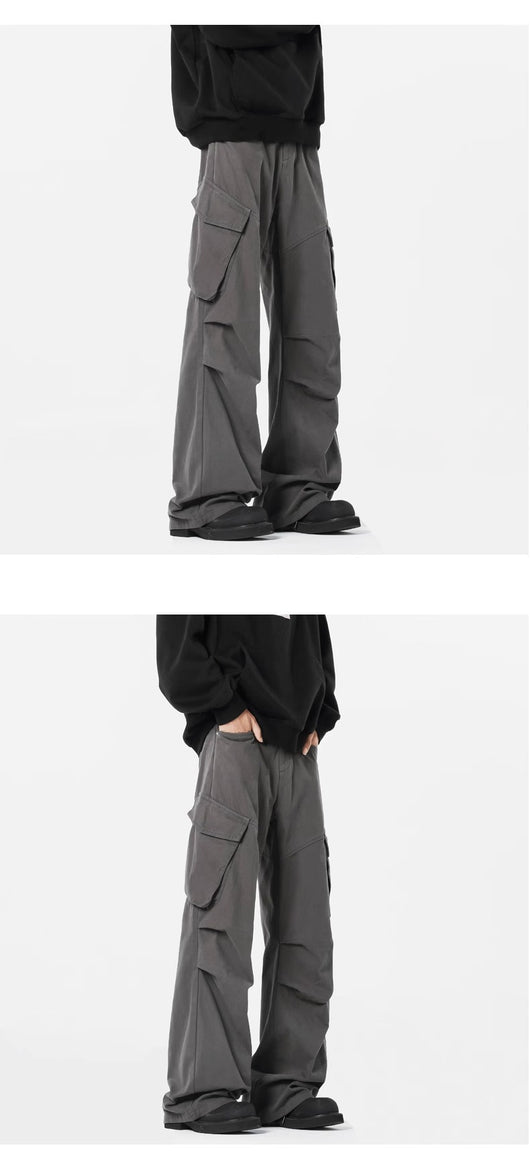 Pantalones Rectos Casuales Retro - Estilo Urbano Moderno para Hombre - Image 11