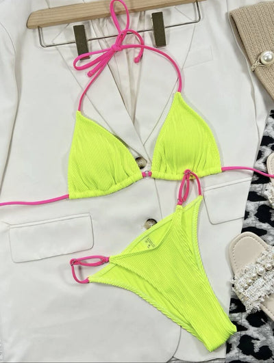 Bikini de Terciopelo Cuadros para Mujer - Image 4