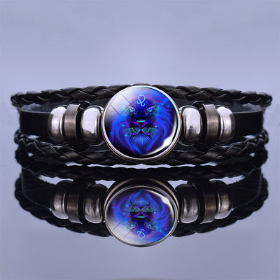 Pulsera de Pareja Constelaciones Luminosas - Cuero Negro - Image 16